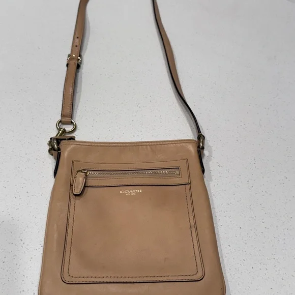 Coach Tan Leather North South Zip Crossbody - Picture 2 of 13
